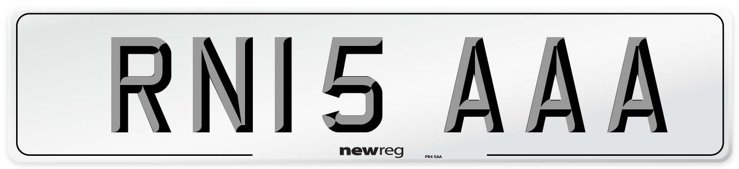 RN15 AAA Number Plate from New Reg